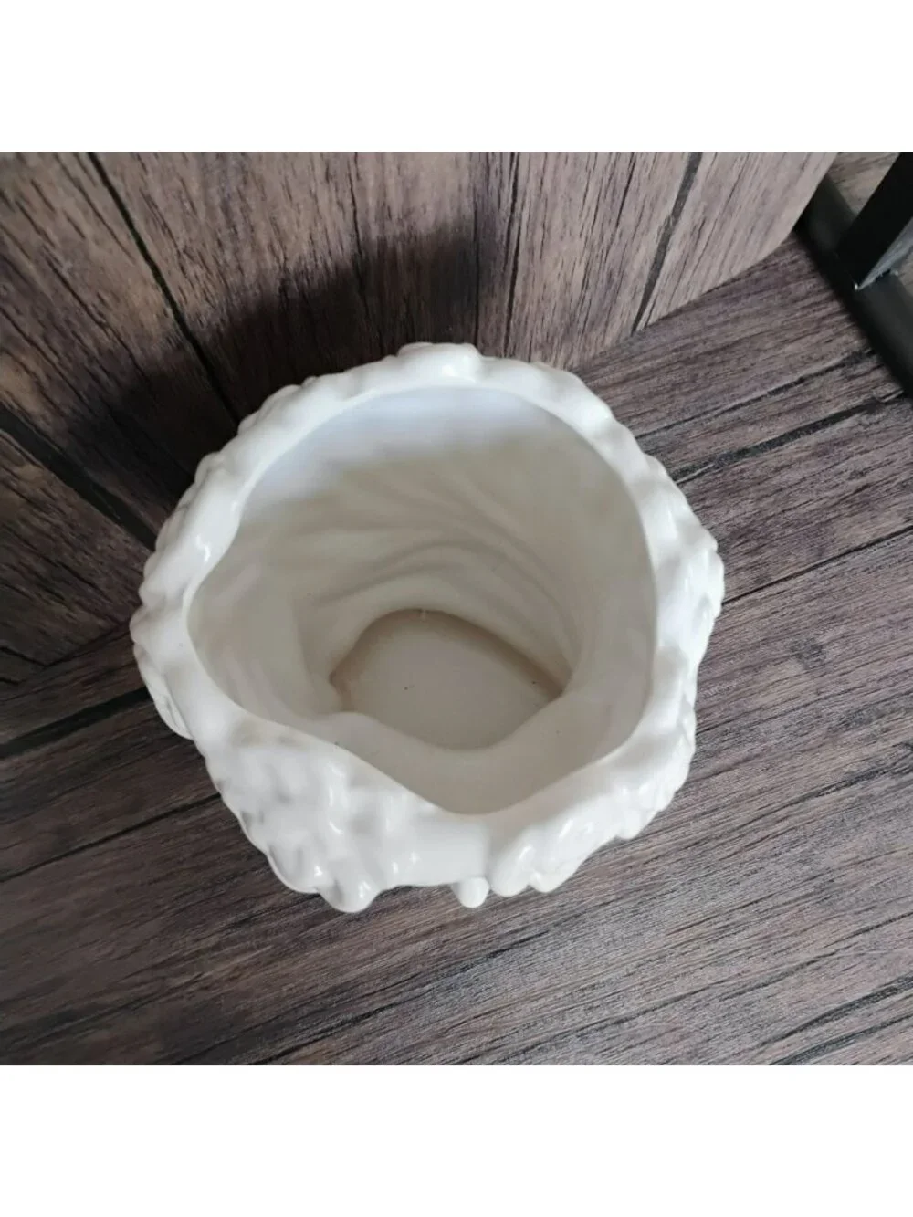 White Ceramic Goddess Bust Lady Head Vase Planter 8